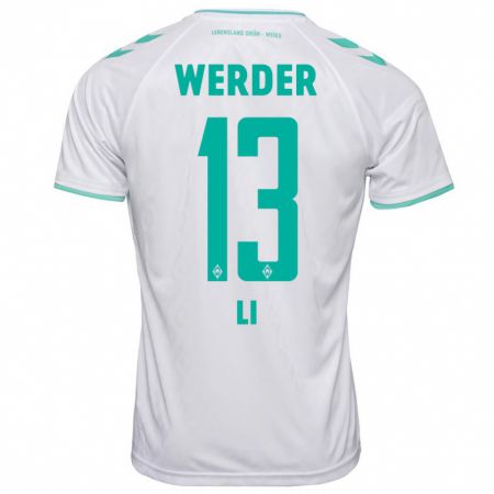 Kandiny Uomo Maglia Xiancheng Li #13 Bianco Kit Gara Away 2023/24 Maglietta