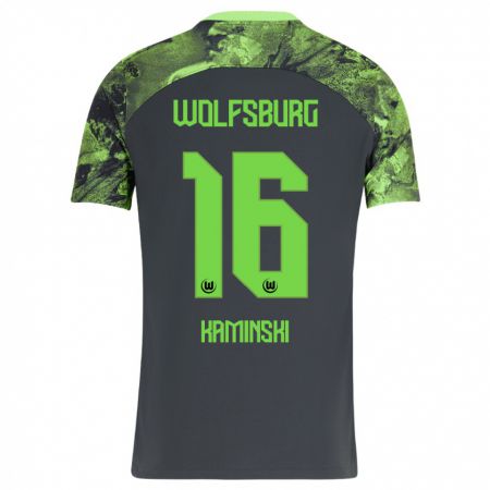 Kandiny Herren Jakub Kaminski #16 Dunkelgrau Auswärtstrikot Trikot 2023/24 T-Shirt Österreich