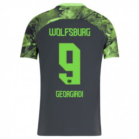 Kandiny Herren Alexander Georgiadi #9 Dunkelgrau Auswärtstrikot Trikot 2023/24 T-Shirt Österreich