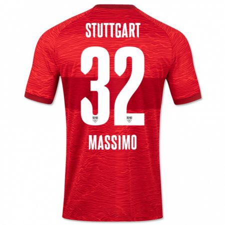 Kandiny Heren Roberto Massimo #32 Rood Uitshirt Uittenue 2023/24 T-Shirt België