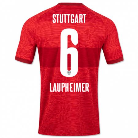 Kandiny Herren Lukas Laupheimer #6 Rot Auswärtstrikot Trikot 2023/24 T-Shirt Österreich