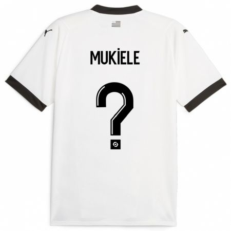 Kandiny Uomo Maglia Nordan Mukiele #0 Bianco Kit Gara Away 2023/24 Maglietta