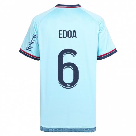 Kandiny Uomo Maglia Valentin Atangana Edoa #6 Cielo Blu Kit Gara Away 2023/24 Maglietta