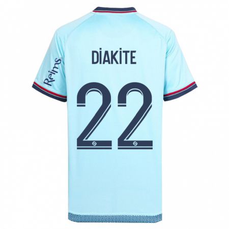 Kandiny Uomo Maglia Oumar Diakité #22 Cielo Blu Kit Gara Away 2023/24 Maglietta