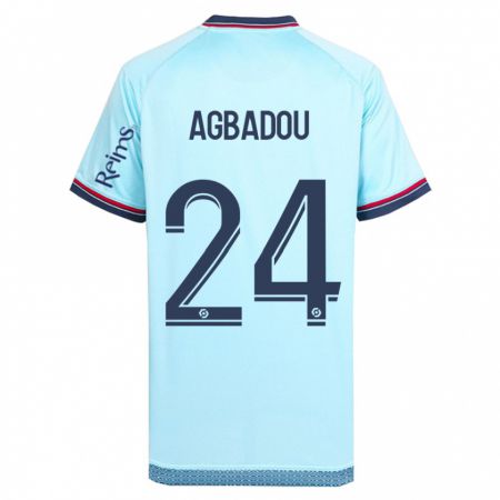 Kandiny Uomo Maglia Emmanuel Agbadou #24 Cielo Blu Kit Gara Away 2023/24 Maglietta