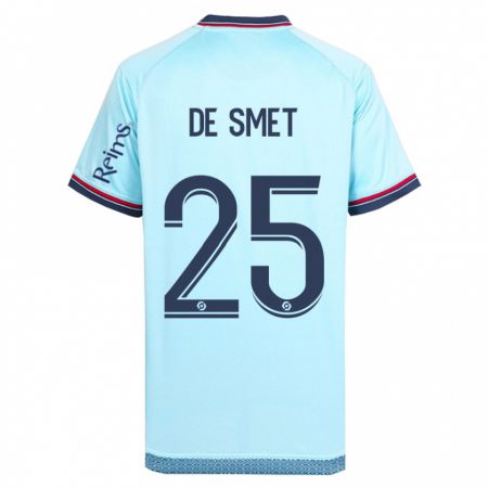 Kandiny Uomo Maglia Thibault De Smet #25 Cielo Blu Kit Gara Away 2023/24 Maglietta