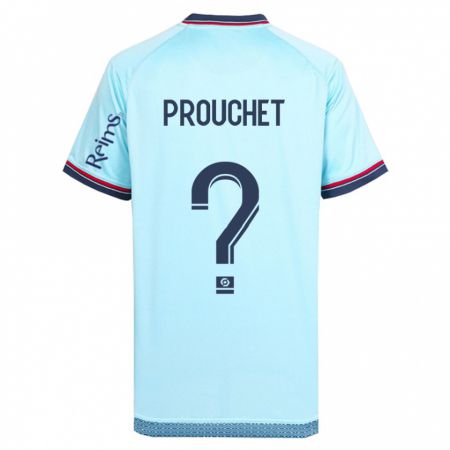 Kandiny Uomo Maglia Killian Prouchet #0 Cielo Blu Kit Gara Away 2023/24 Maglietta