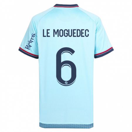 Kandiny Hombre Camiseta Anaële Le Moguédec #6 Cielo Azul 2ª Equipación 2023/24 La Camisa