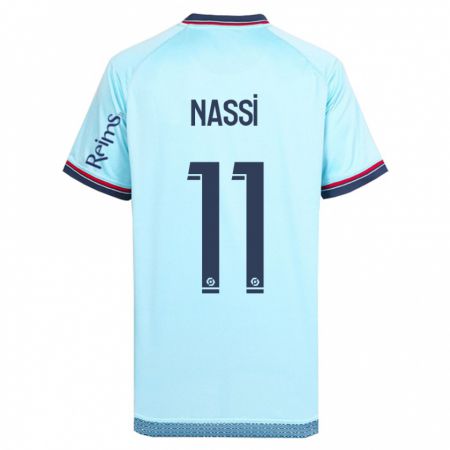 Kandiny Uomo Maglia Jade Nassi #11 Cielo Blu Kit Gara Away 2023/24 Maglietta