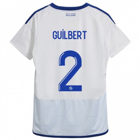 Kandiny Uomo Maglia Frédéric Guilbert #2 Bianco Kit Gara Away 2023/24 Maglietta