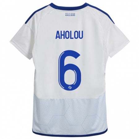 Kandiny Herren Jean-Eudes Aholou #6 Weiß Auswärtstrikot Trikot 2023/24 T-Shirt Österreich