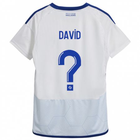 Kandiny Uomo Maglia David #0 Bianco Kit Gara Away 2023/24 Maglietta