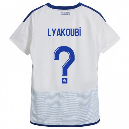 Kandiny Uomo Maglia Oussama Lyakoubi #0 Bianco Kit Gara Away 2023/24 Maglietta