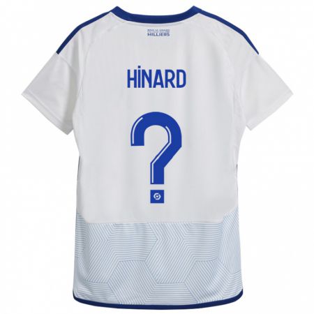 Kandiny Uomo Maglia Noa Hinard #0 Bianco Kit Gara Away 2023/24 Maglietta