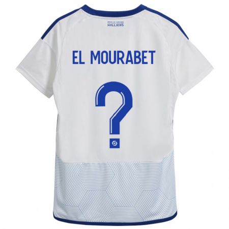 Kandiny Uomo Maglia Samir El Mourabet #0 Bianco Kit Gara Away 2023/24 Maglietta