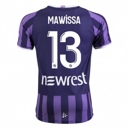 Kandiny Uomo Maglia Christian Mawissa Elebi #13 Porpora Kit Gara Away 2023/24 Maglietta