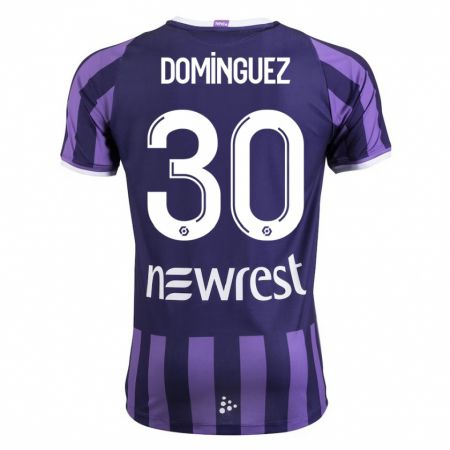 Kandiny Uomo Maglia Álex Domínguez #30 Porpora Kit Gara Away 2023/24 Maglietta