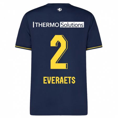 Kandiny Hombre Camiseta Kim Everaets #2 Armada 2ª Equipación 2023/24 La Camisa