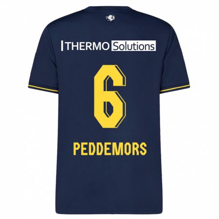 Kandiny Hombre Camiseta Ella Peddemors #6 Armada 2ª Equipación 2023/24 La Camisa