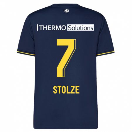 Kandiny Hombre Camiseta Anna-Lena Stolze #7 Armada 2ª Equipación 2023/24 La Camisa