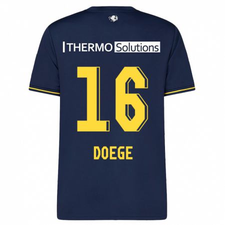 Kandiny Hombre Camiseta Leonie Doege #16 Armada 2ª Equipación 2023/24 La Camisa