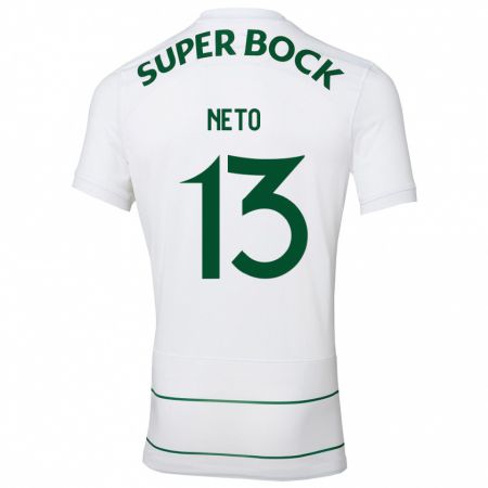 Kandiny Uomo Maglia Luís Neto #13 Bianco Kit Gara Away 2023/24 Maglietta