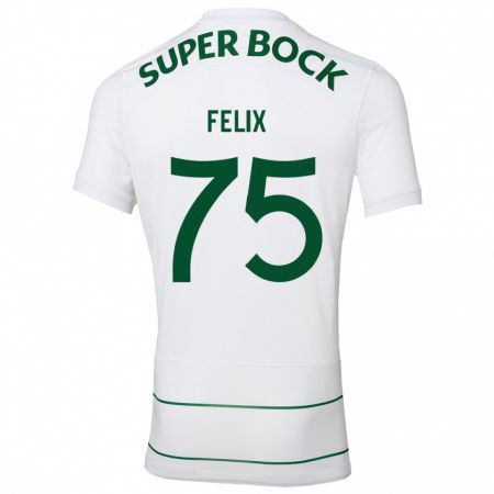 Kandiny Uomo Maglia Vando Félix #75 Bianco Kit Gara Away 2023/24 Maglietta