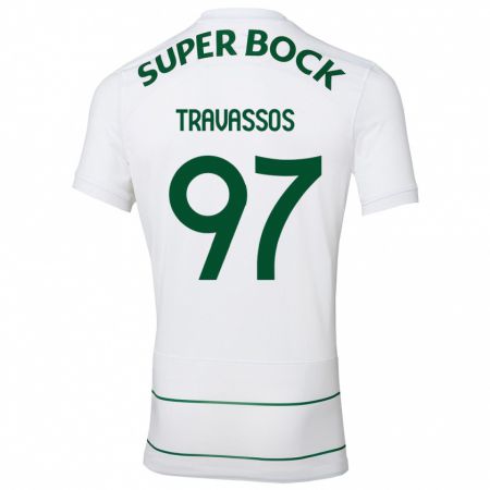 Kandiny Uomo Maglia Travassos #97 Bianco Kit Gara Away 2023/24 Maglietta