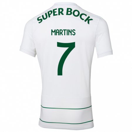 Kandiny Uomo Maglia Joana David Carromeu Martins #7 Bianco Kit Gara Away 2023/24 Maglietta