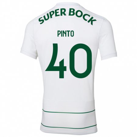 Kandiny Uomo Maglia Rita Pinto De Almeida #40 Bianco Kit Gara Away 2023/24 Maglietta