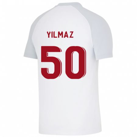 Kandiny Uomo Maglia Jankat Yılmaz #50 Bianco Kit Gara Away 2023/24 Maglietta