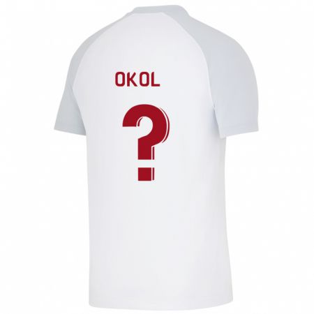 Kandiny Uomo Maglia Umut Okol #0 Bianco Kit Gara Away 2023/24 Maglietta