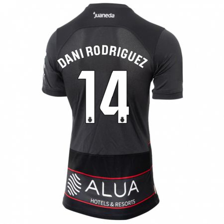 Kandiny Uomo Maglia Dani Rodríguez #14 Nero Kit Gara Away 2023/24 Maglietta