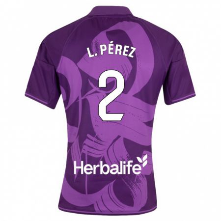 Kandiny Herren Luis Pérez #2 Violett Auswärtstrikot Trikot 2023/24 T-Shirt Österreich