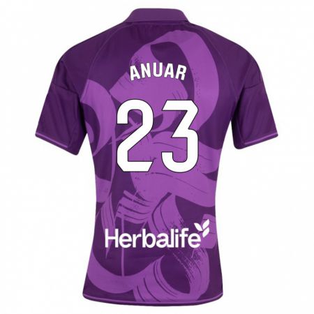 Kandiny Herren Anuar #23 Violett Auswärtstrikot Trikot 2023/24 T-Shirt Österreich