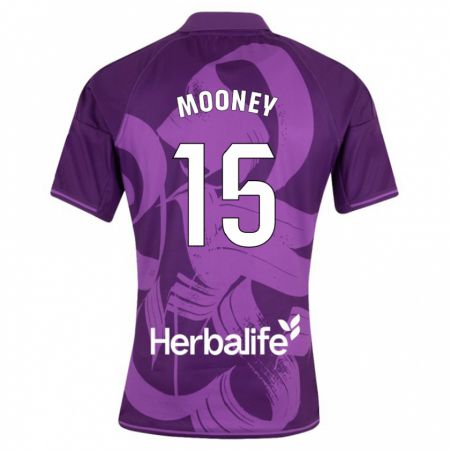 Kandiny Uomo Maglia Fionn Mooney #15 Viola Kit Gara Away 2023/24 Maglietta