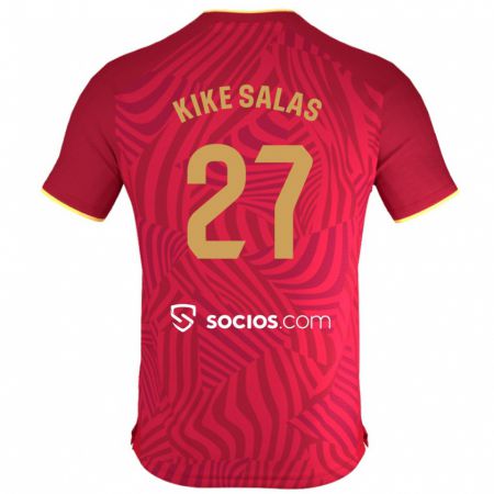 Kandiny Uomo Maglia Kike Salas #27 Rosso Kit Gara Away 2023/24 Maglietta