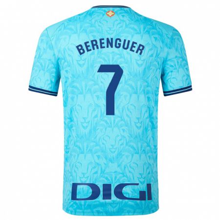 Kandiny Uomo Maglia Álex Berenguer #7 Cielo Blu Kit Gara Away 2023/24 Maglietta