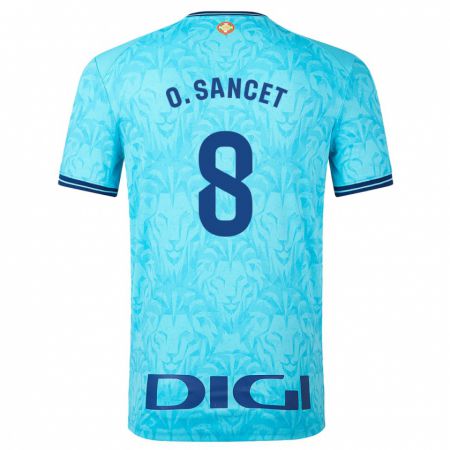 Kandiny Uomo Maglia Oihan Sancet #8 Cielo Blu Kit Gara Away 2023/24 Maglietta