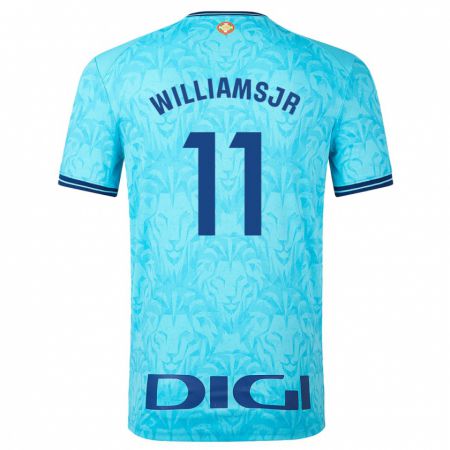 Kandiny Uomo Maglia Nico Williams #11 Cielo Blu Kit Gara Away 2023/24 Maglietta