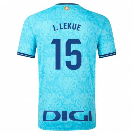 Kandiny Uomo Maglia Iñigo Lekue #15 Cielo Blu Kit Gara Away 2023/24 Maglietta