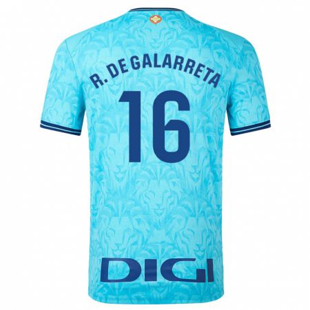 Kandiny Uomo Maglia Iñigo Ruiz De Galarreta #16 Cielo Blu Kit Gara Away 2023/24 Maglietta