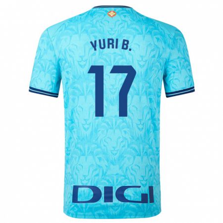 Kandiny Uomo Maglia Yuri Berchiche #17 Cielo Blu Kit Gara Away 2023/24 Maglietta