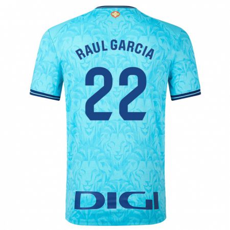 Kandiny Uomo Maglia Raúl García #22 Cielo Blu Kit Gara Away 2023/24 Maglietta