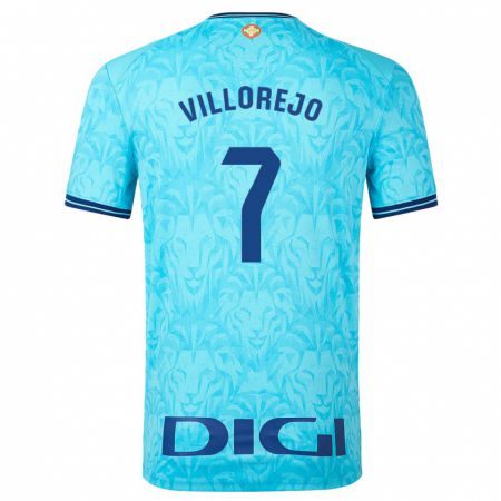 Kandiny Uomo Maglia Ardaitz Villorejo #7 Cielo Blu Kit Gara Away 2023/24 Maglietta