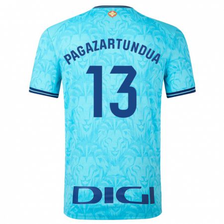 Kandiny Uomo Maglia Iker Pagazartundua #13 Cielo Blu Kit Gara Away 2023/24 Maglietta