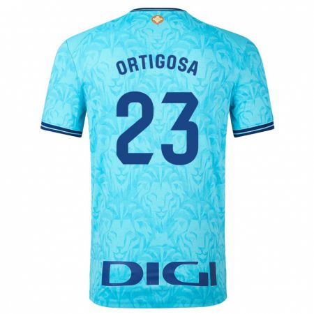 Kandiny Uomo Maglia Aritz Ortigosa #23 Cielo Blu Kit Gara Away 2023/24 Maglietta