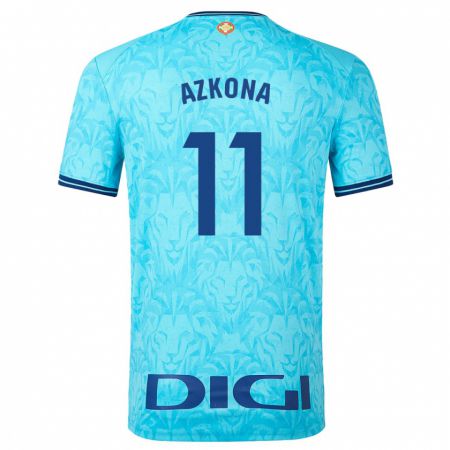 Kandiny Uomo Maglia Ane Azkona Fuente #11 Cielo Blu Kit Gara Away 2023/24 Maglietta