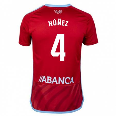 Kandiny Uomo Maglia Unai Núñez #4 Rosso Kit Gara Away 2023/24 Maglietta