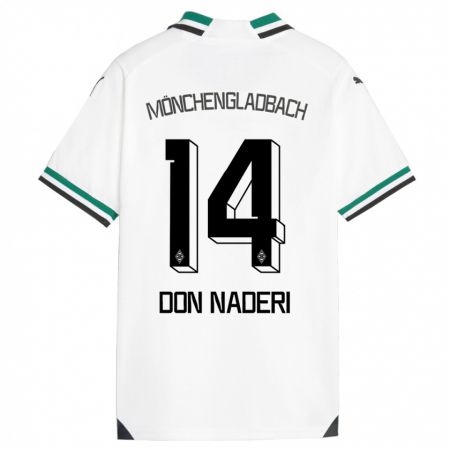 Kandiny Donna Maglia Ryan Don Naderi #14 Bianco Verde Kit Gara Home 2023/24 Maglietta